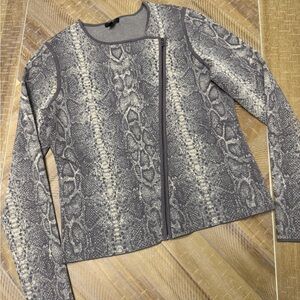 Ann Taylor Snakeskin Patterned Women's Jacket size M
